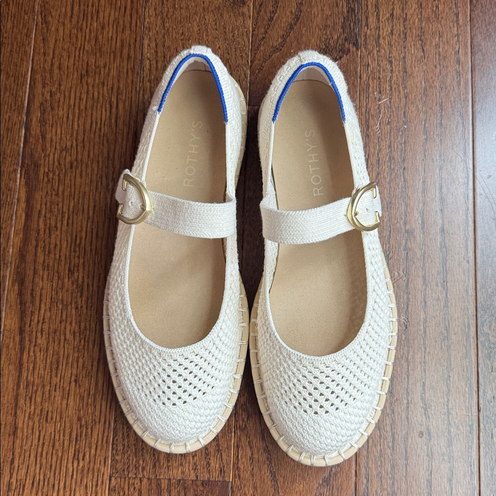 Rothy's The Espadrille Mary Jane Flats Shoes - worn once
